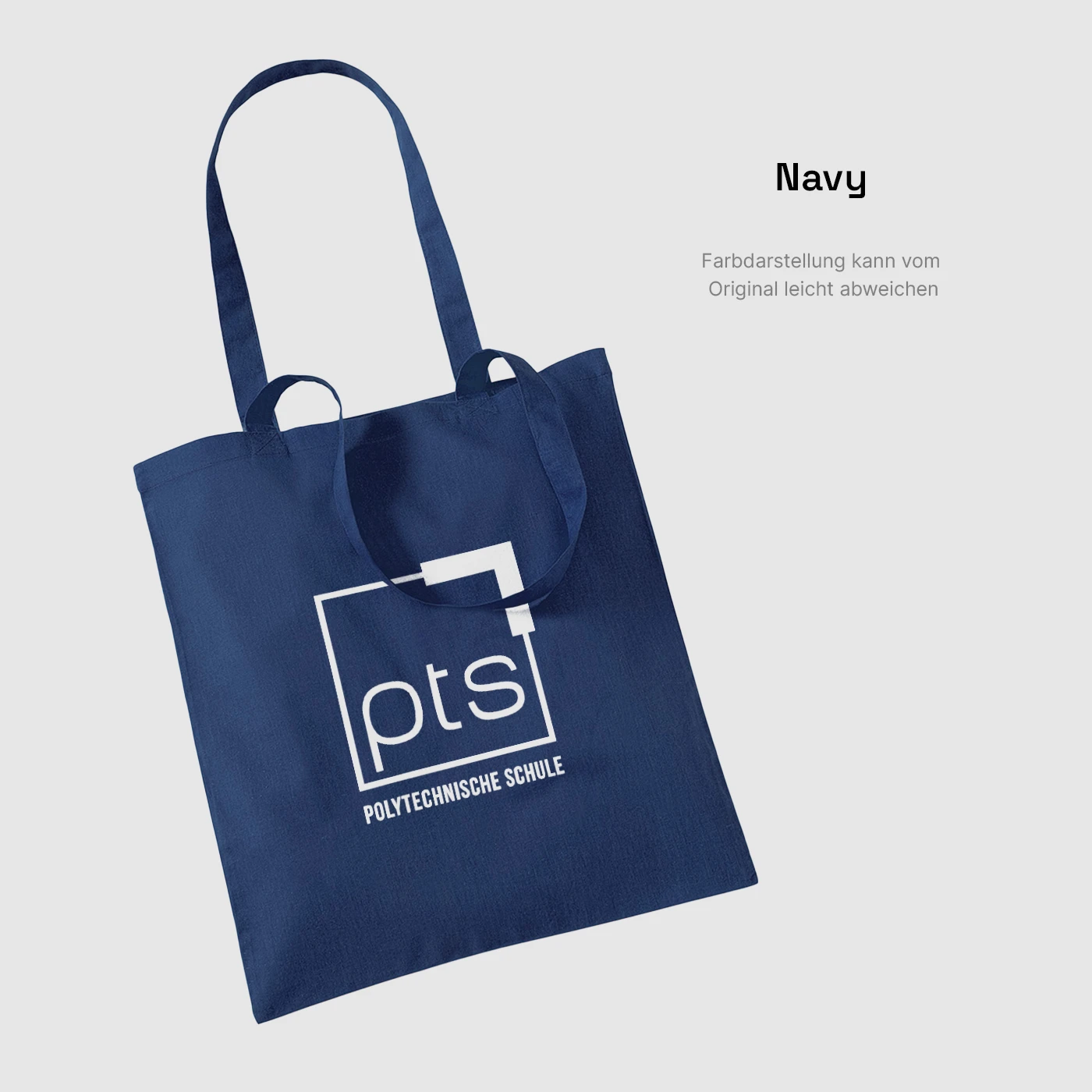 Tasche PTS-Logo weiß in Navy
