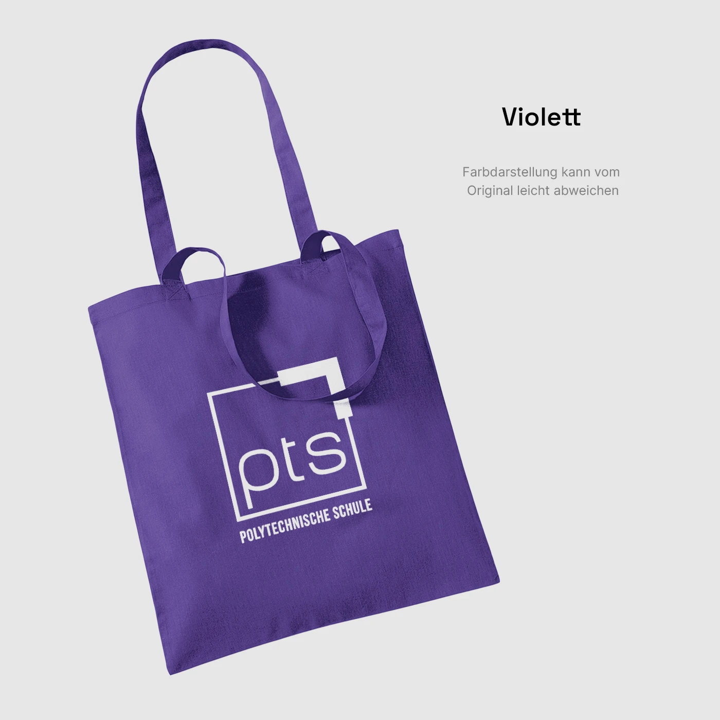 Tasche PTS-Logo weiß in Violett