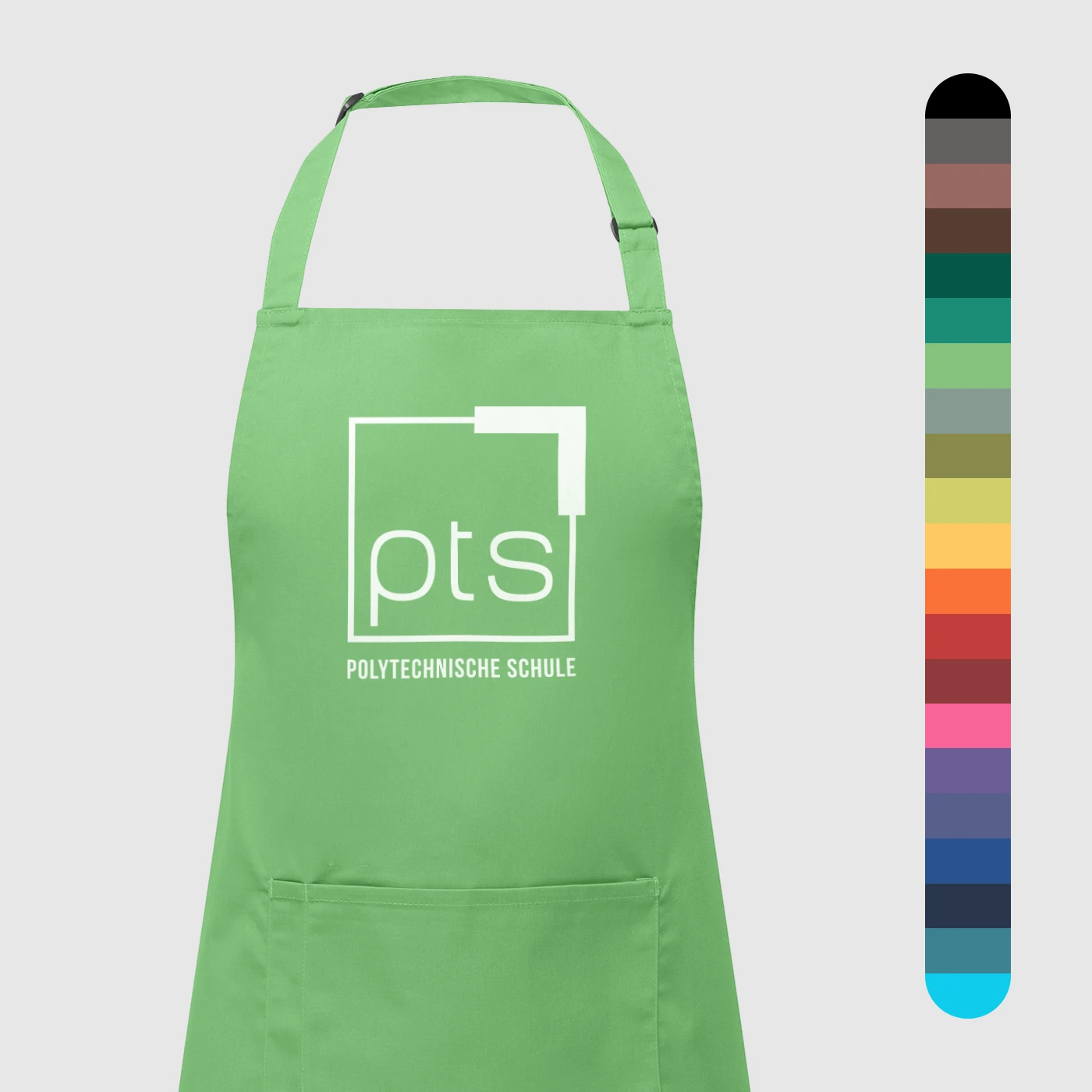 Schürze PTS-Logo weiß