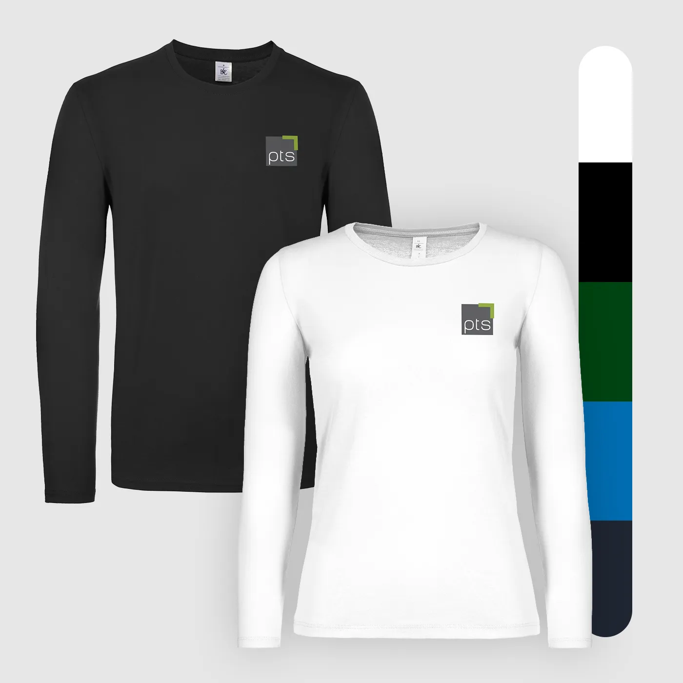 T-Shirt Langarm PTS-Logo färbig klein