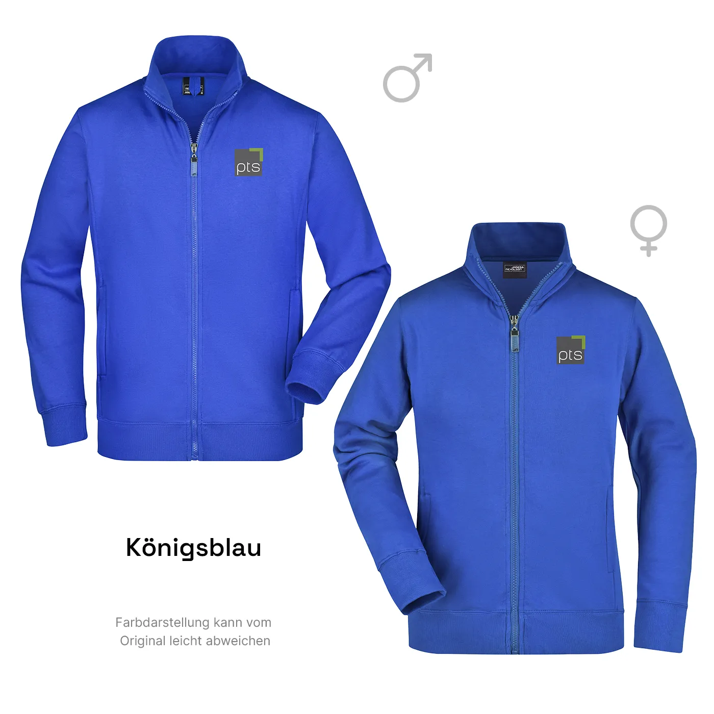 T-Shirt Langarm PTS-Logo färbig klein - königsblau