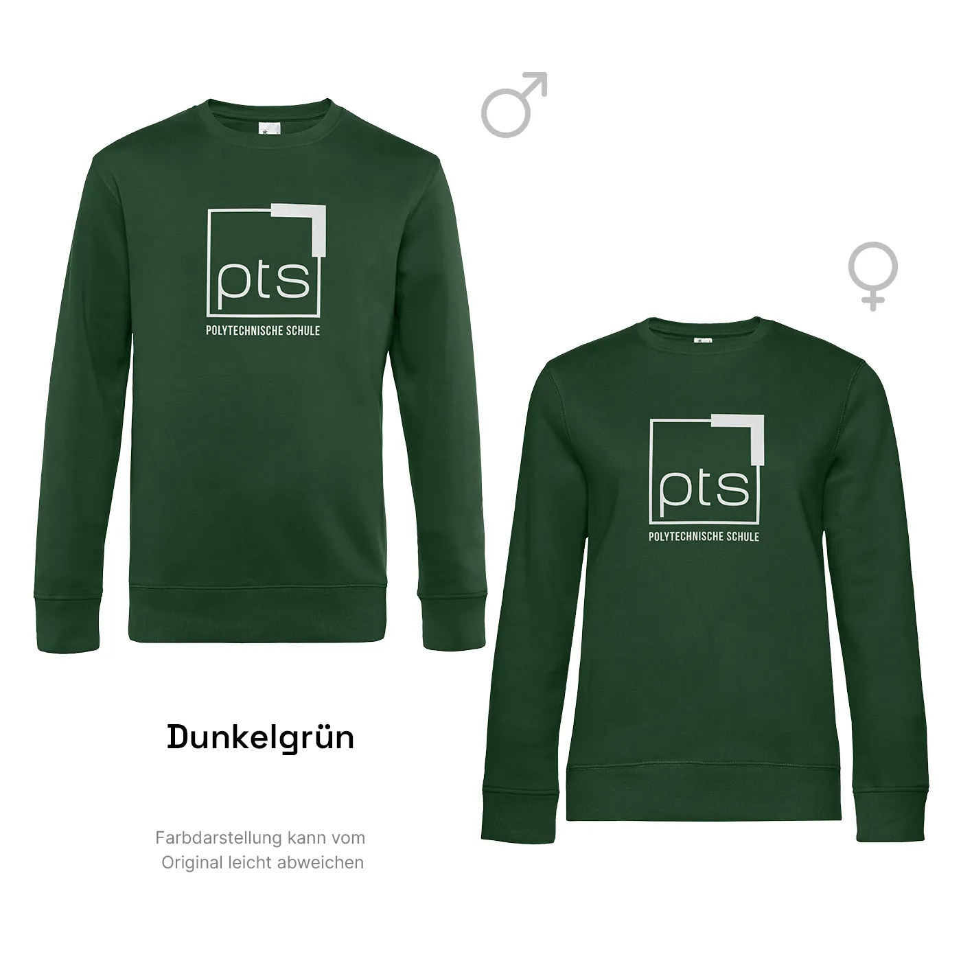 Sweater PTS-Logo weiß - dunkelgrün