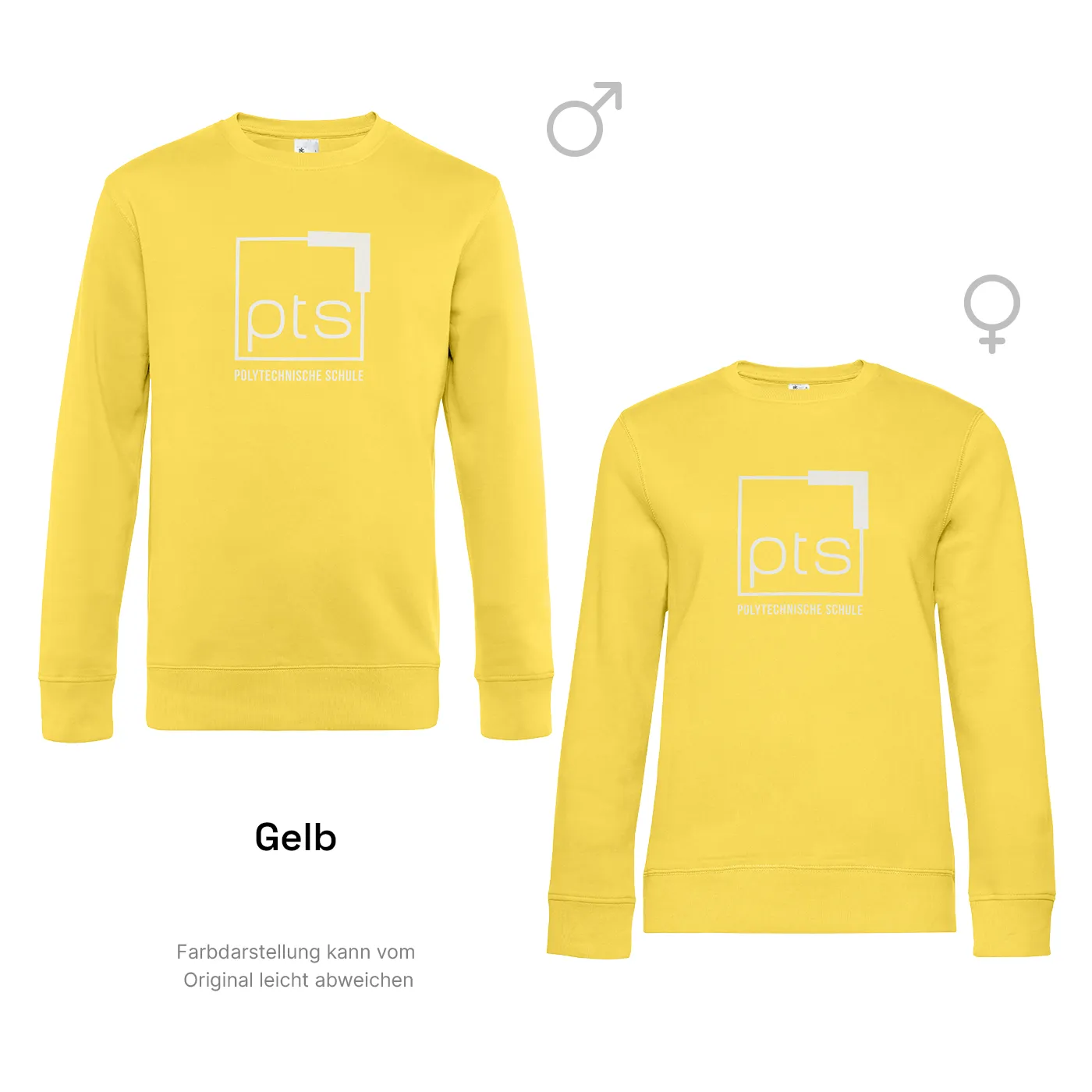 Sweater PTS-Logo weiß - gelb