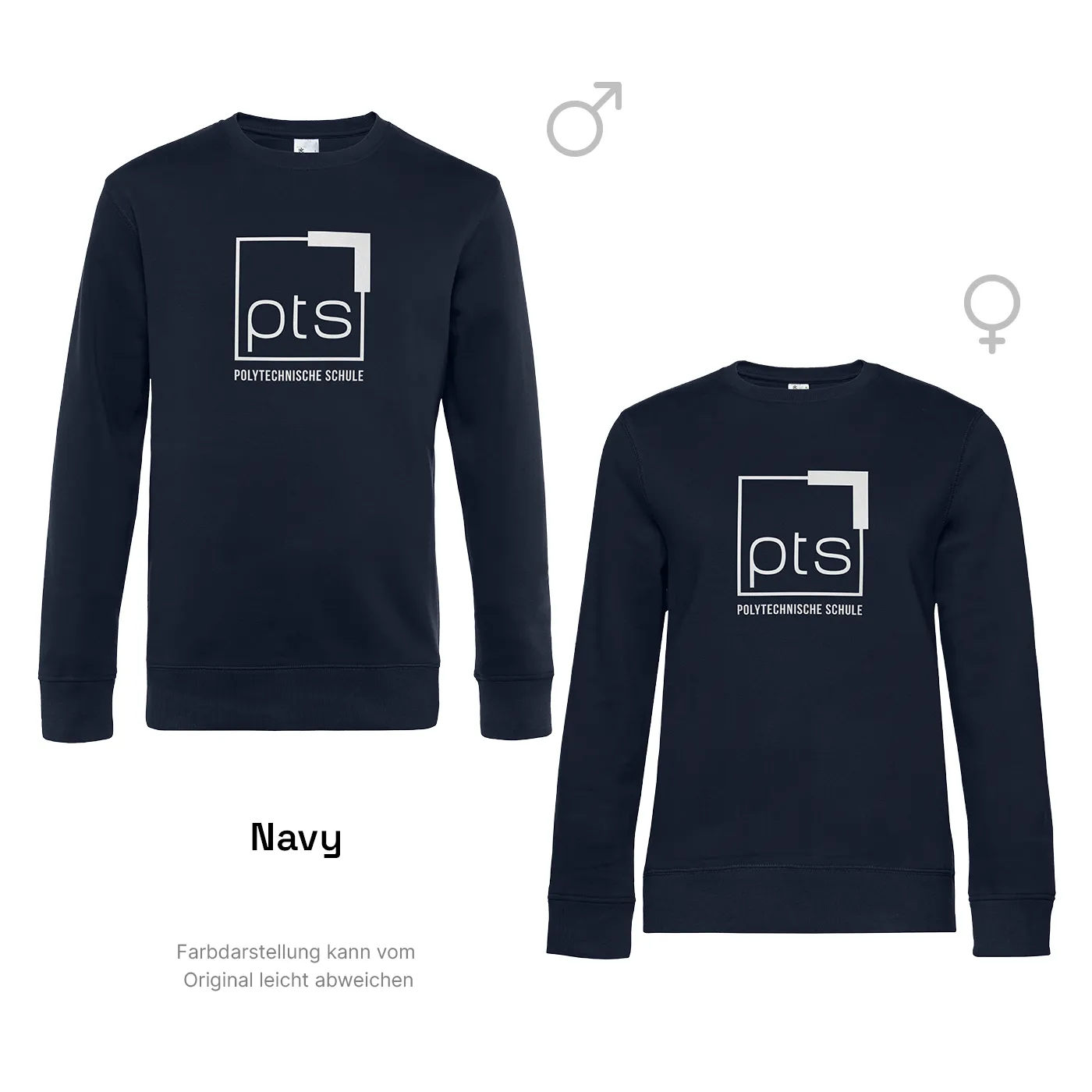 Sweater PTS-Logo weiß - navy
