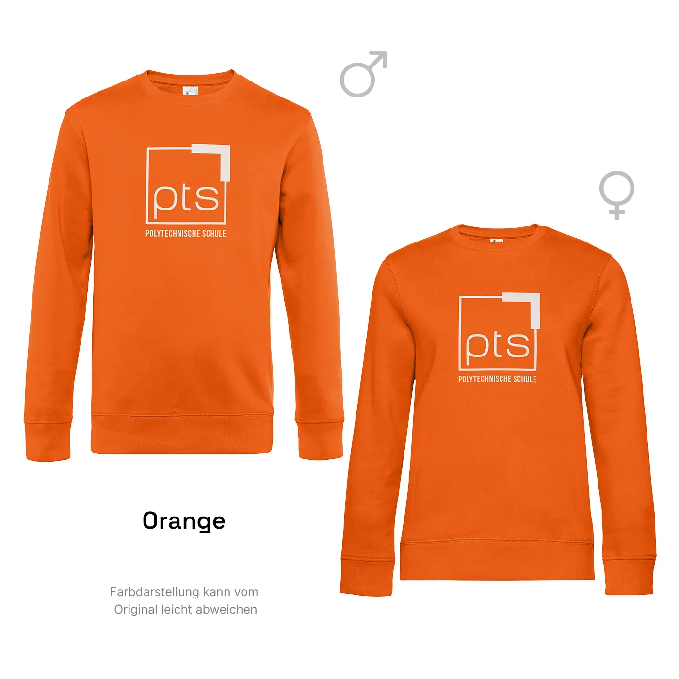 Sweater PTS-Logo weiß - orange