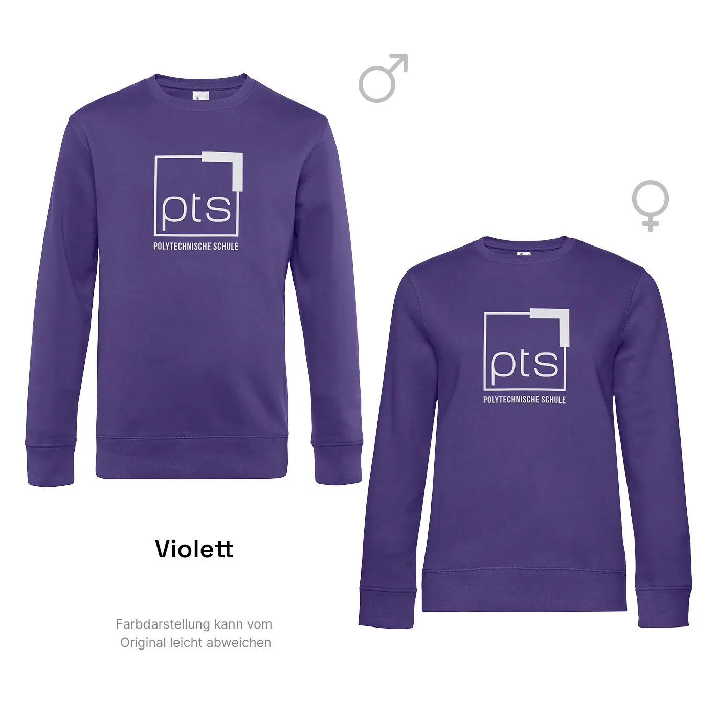 Sweater PTS-Logo weiß - violett