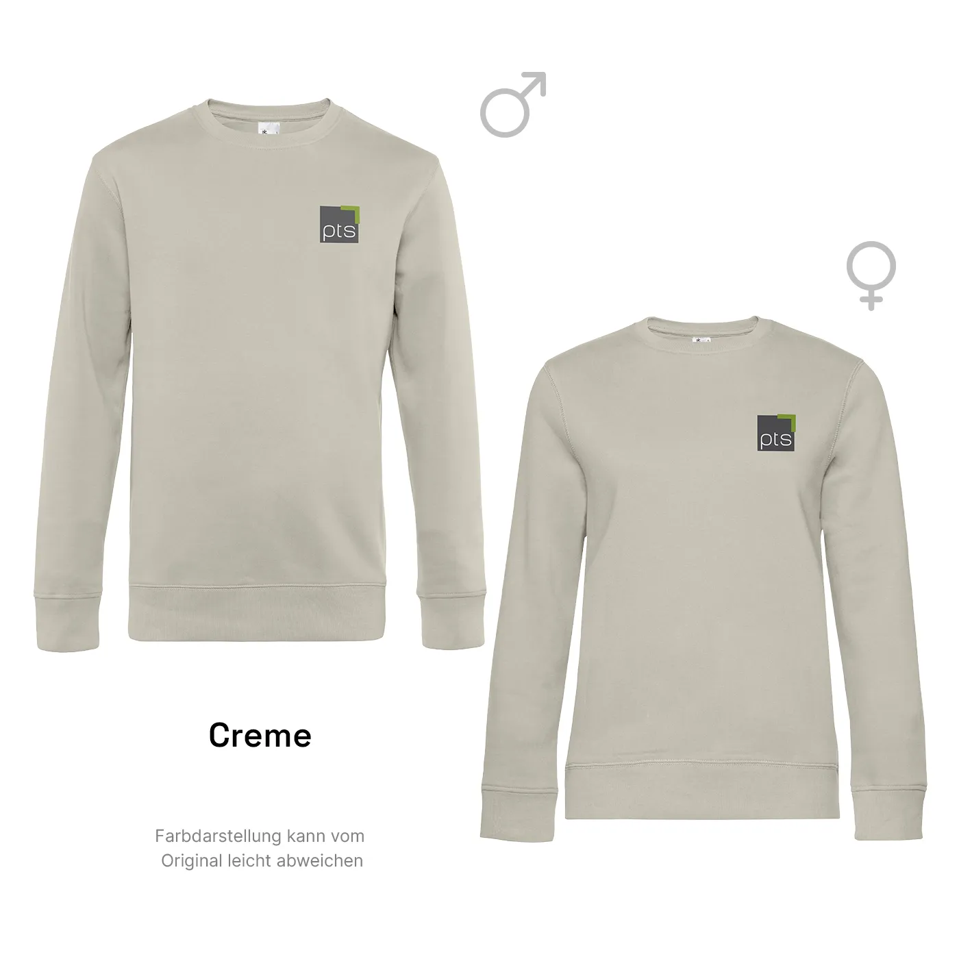 Sweater PTS-Logo färbig klein - creme