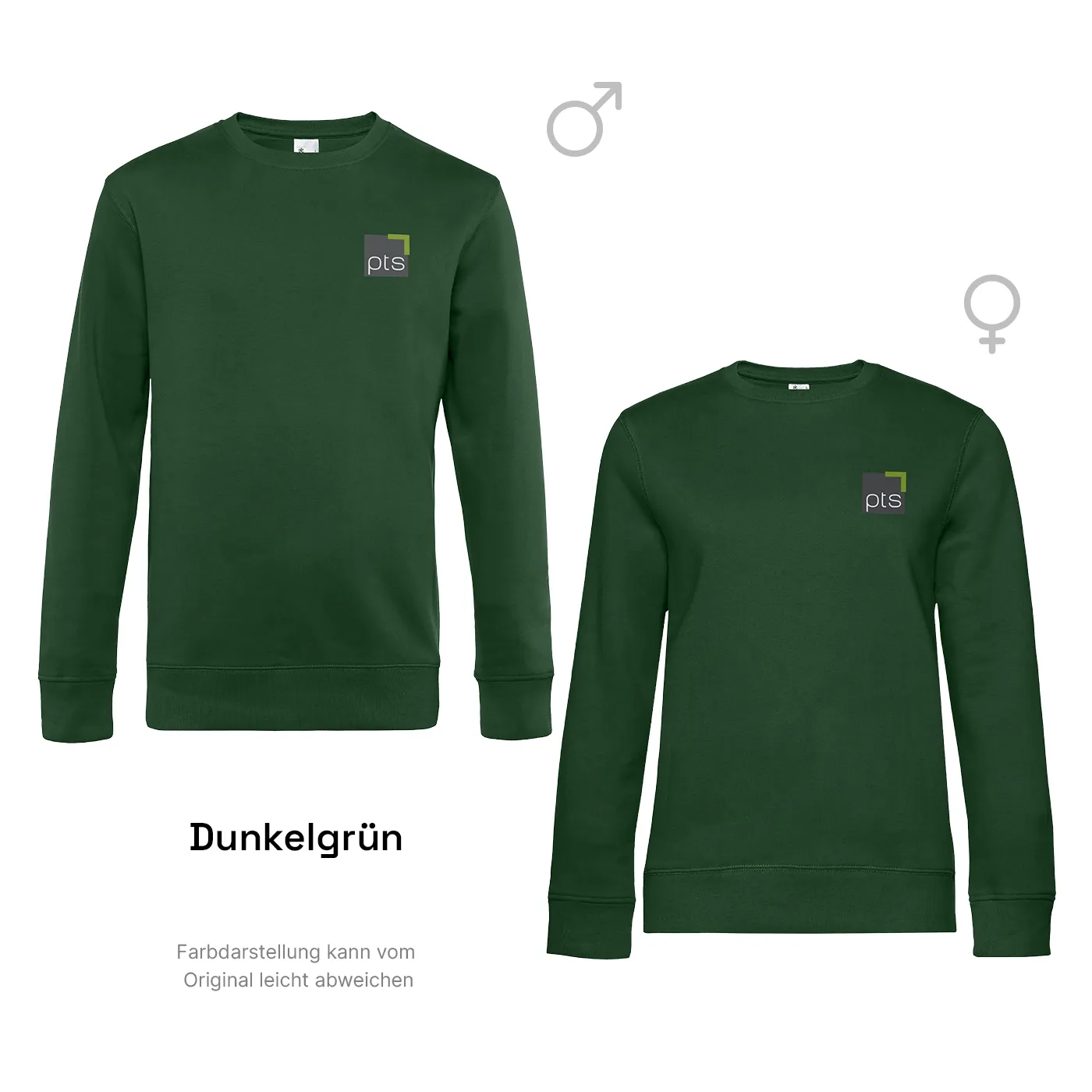 Sweater PTS-Logo färbig klein - dunkelgrün
