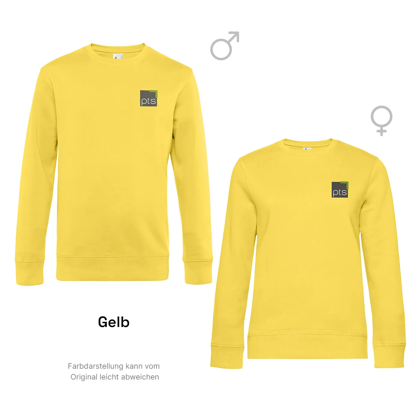 Sweater PTS-Logo färbig klein - gelb