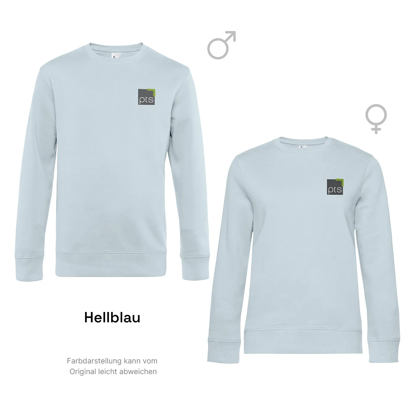 Sweater PTS-Logo färbig klein - hellblau