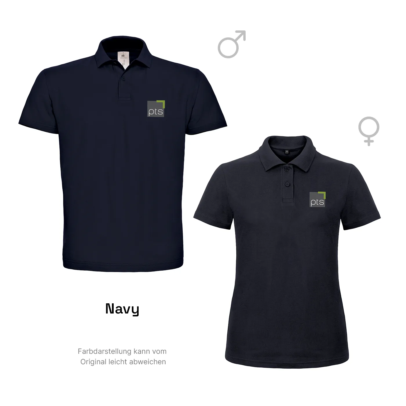 Poloshirt PTS-Logo färbig klein - navy